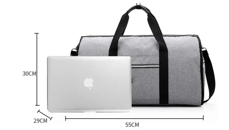 Medium cylinder travel bag in Oxford cloth with 36-55L capacity, waterproof construction