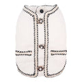 Quilted polyester pet coat in light purple for small to medium dogs autumn winter