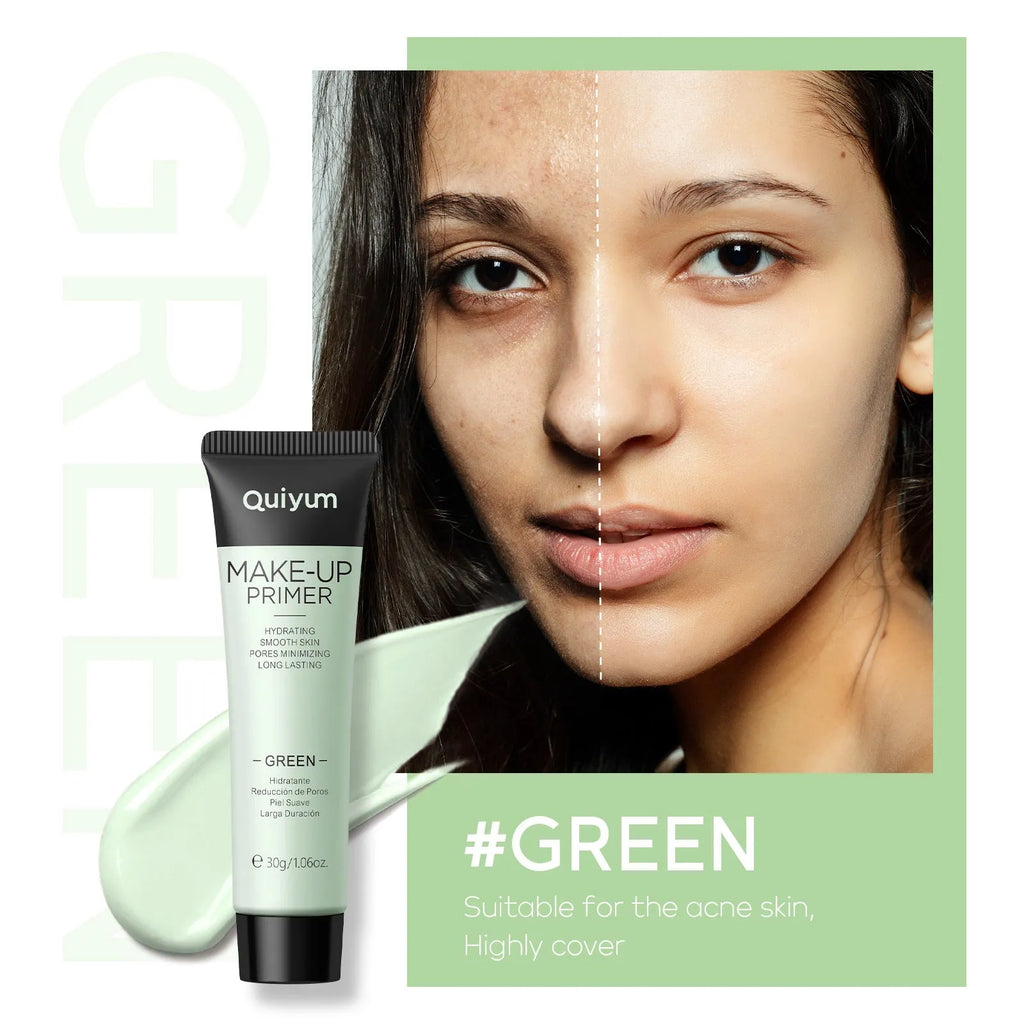 30g colour-correcting makeup primer in purple, pink and green shades