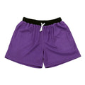 Men's solid colour mesh quick-drying shorts in black, shown laid flat.