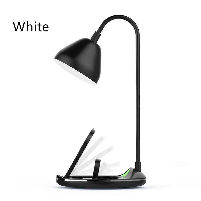 Magnetic folding wireless charger in black or white with tri-fold design