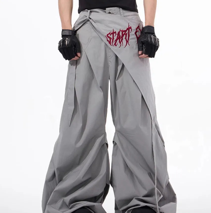 Boy's Korean-style wide-leg summer trousers in solid colours with Asian sizing options