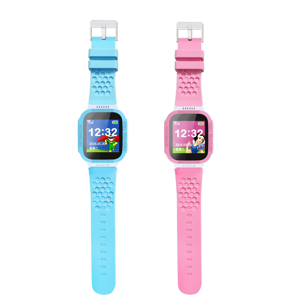 Blue and pink children's phone watch with 1.44-inch IPS screen