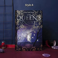 Blue A5 luminous hardcover notebook with retro night elves design and illustrated pages