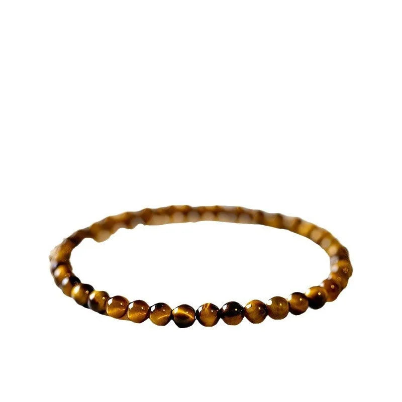 New Chinese style tigereye stone bracelet with geometric round bead design