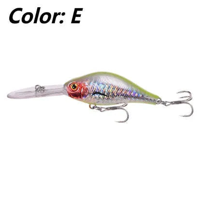 Floating Rock Little Fat Man Mino Lure fishing bait showing 10.5cm length and deep diving long tongue board design