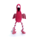 Pink corduroy animal-shaped squeaky dog toys for small and large breeds