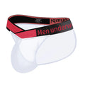 Men's transparent ice silk breathable briefs with large V gradient high fork design in black colour