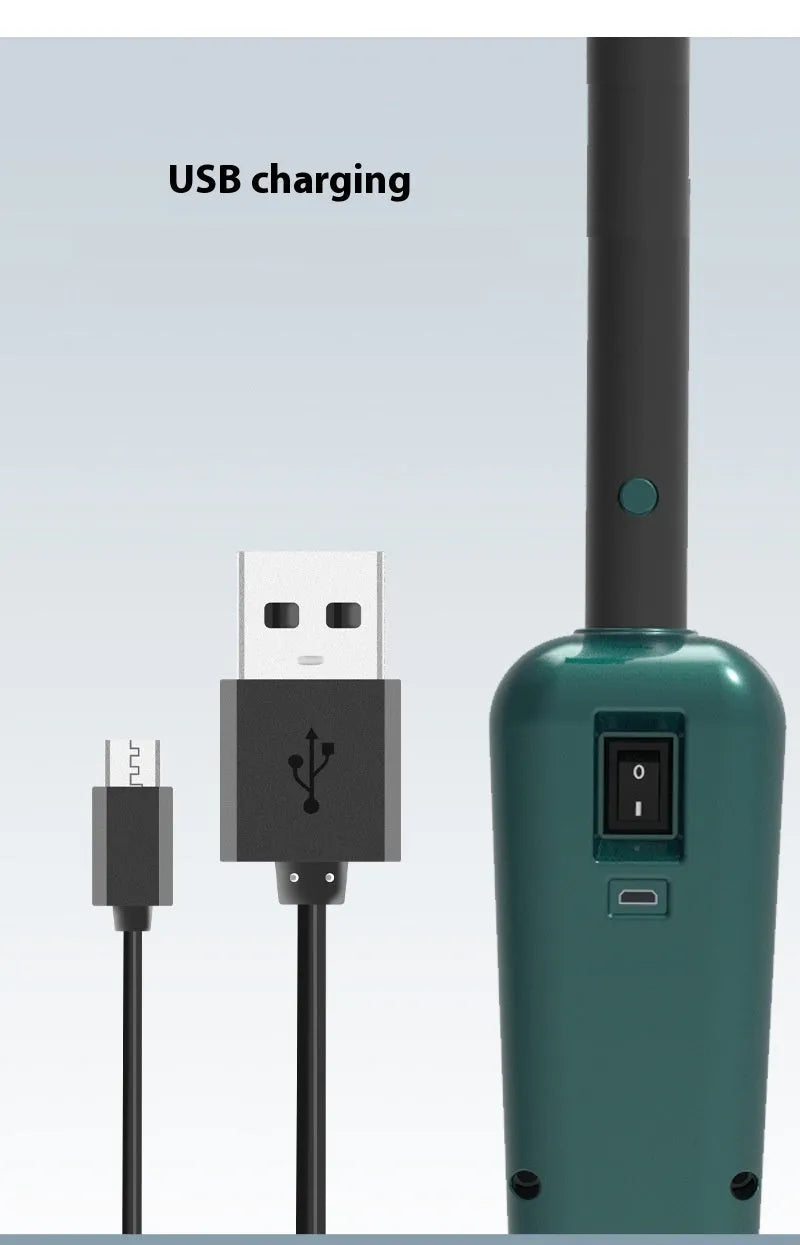 Wireless sweeping and mopping machine in S5 Green colour with USB charging cable