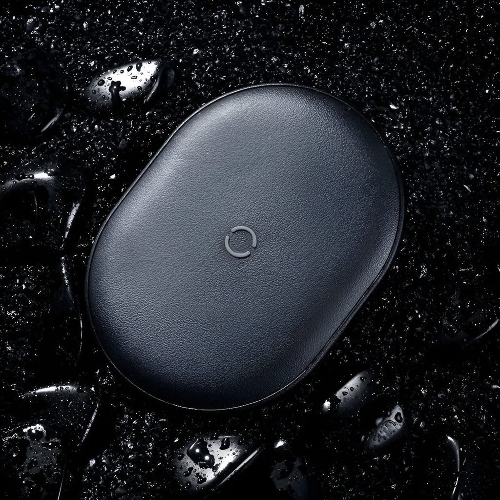 Baseus Rough 15W wireless charging pad in black or white with USB-C connection