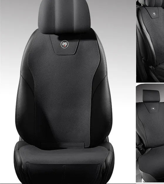 Tailored leather car seat cover with gradient hole design in six colour options