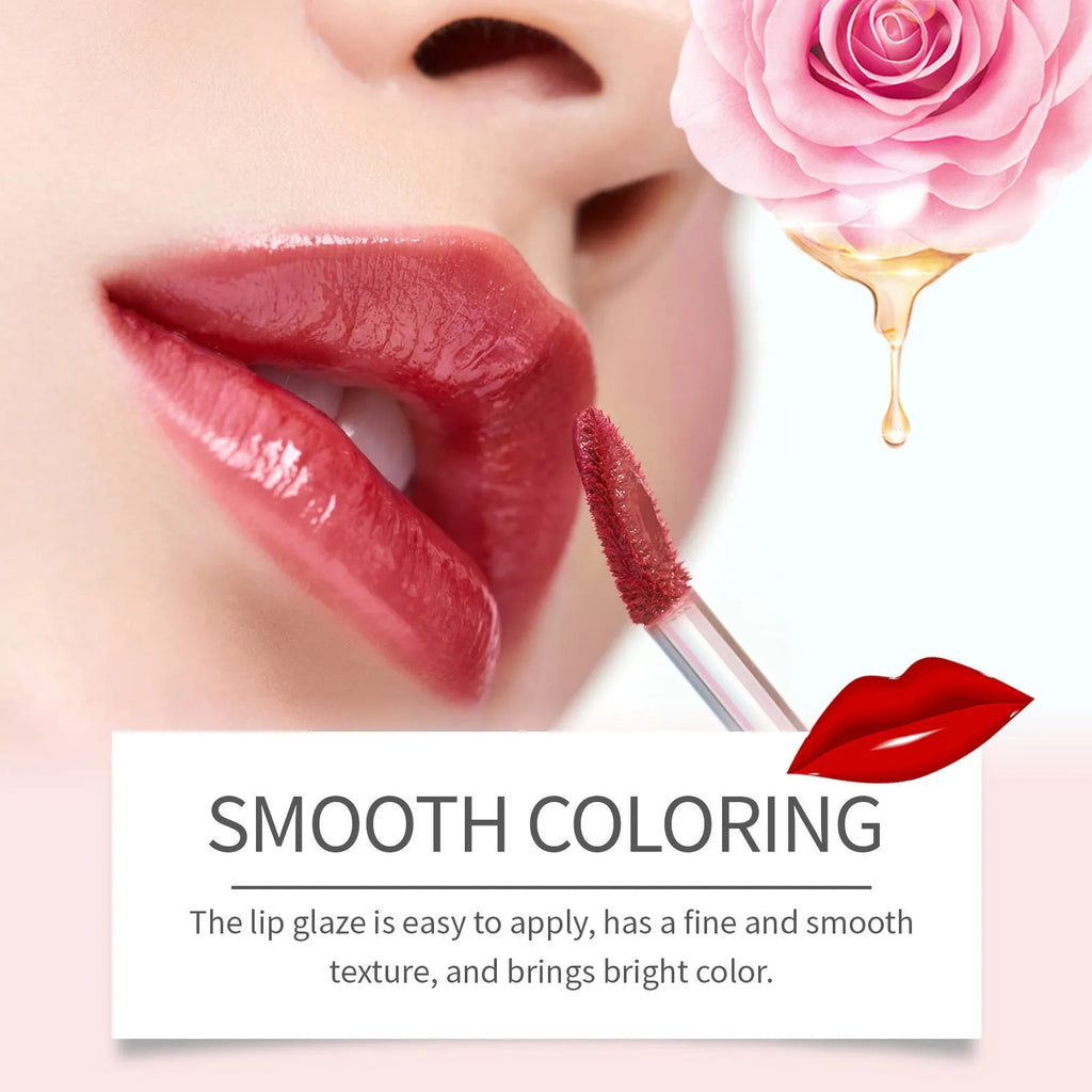 Double-headed lip liner and lip lacquer pen in a matte finish shown with three colour options.