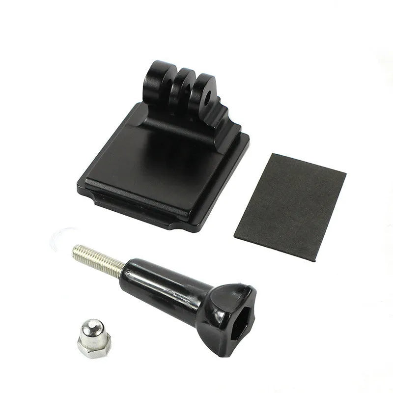 Black aluminium alloy helmet holder with quick-release bracket for GoPro 3 and 4 cameras
