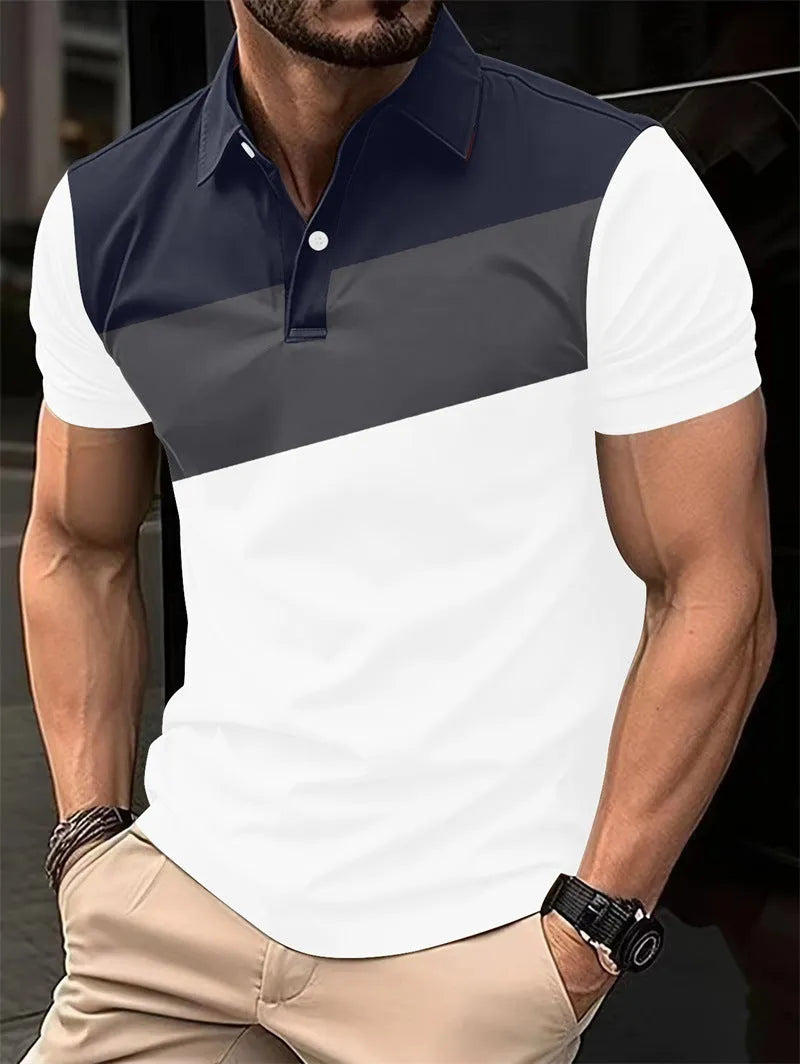 Men's loose fit 3D digital printed short sleeve t-shirt in colour LM-PL047 on pearl cotton fabric.