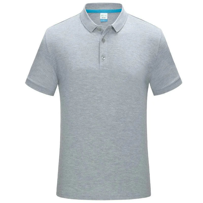 Mens lapel short sleeve combed cotton shirt in white with side slit detail, casual style