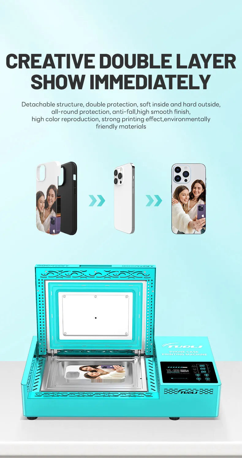 Metal phone case transfer printing press machine for thermal transfer customization