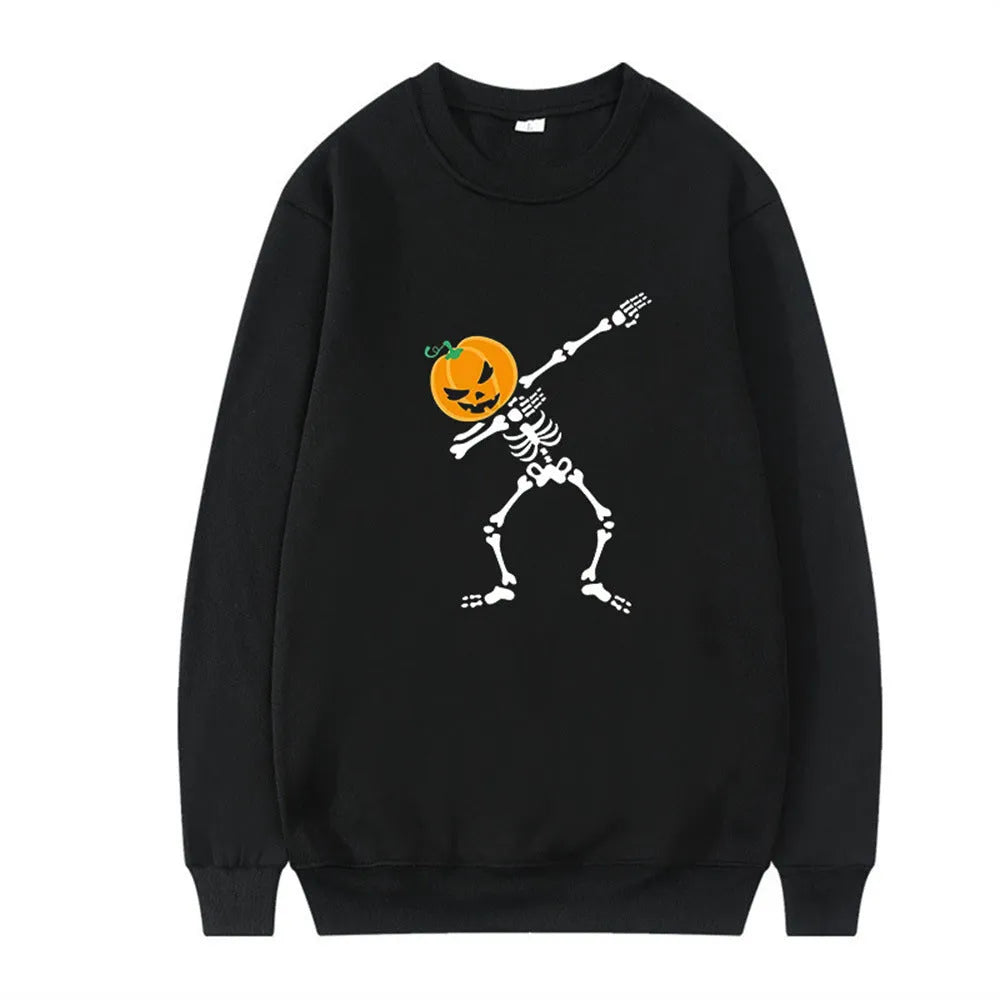 Women's printed long sleeve crew neck top in various colours on size chart
