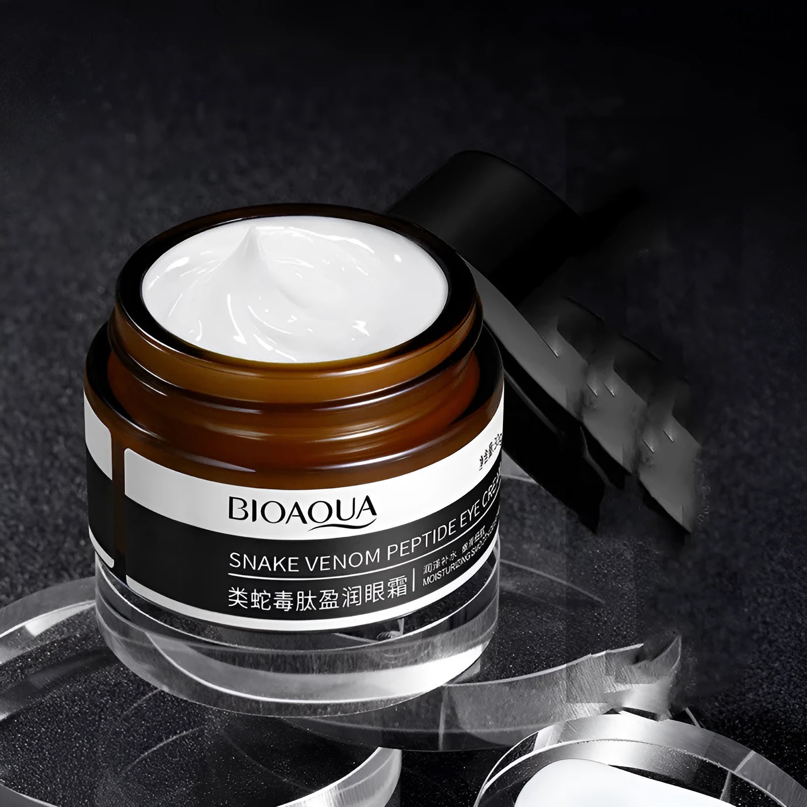 30g peptide firming eye cream jar for dark circle reduction and moisturising treatment