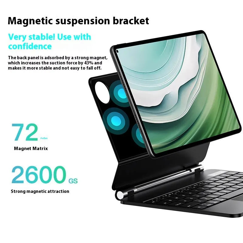 Miaocontrol Pro11 magnetic wireless keyboard cover for Huawei Matepad 11 tablet in black colour