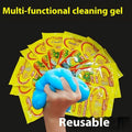 Car window gap cleaning gadget with 70g soft glue gel for dust removal from air vents and dashboard crevices