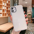 Two-colour TPU soft phone case with clear back and coloured edge for Apple iPhone
