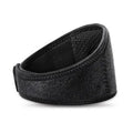 Black magnetic therapy neck guard with adjustable straps for neck pain relief.