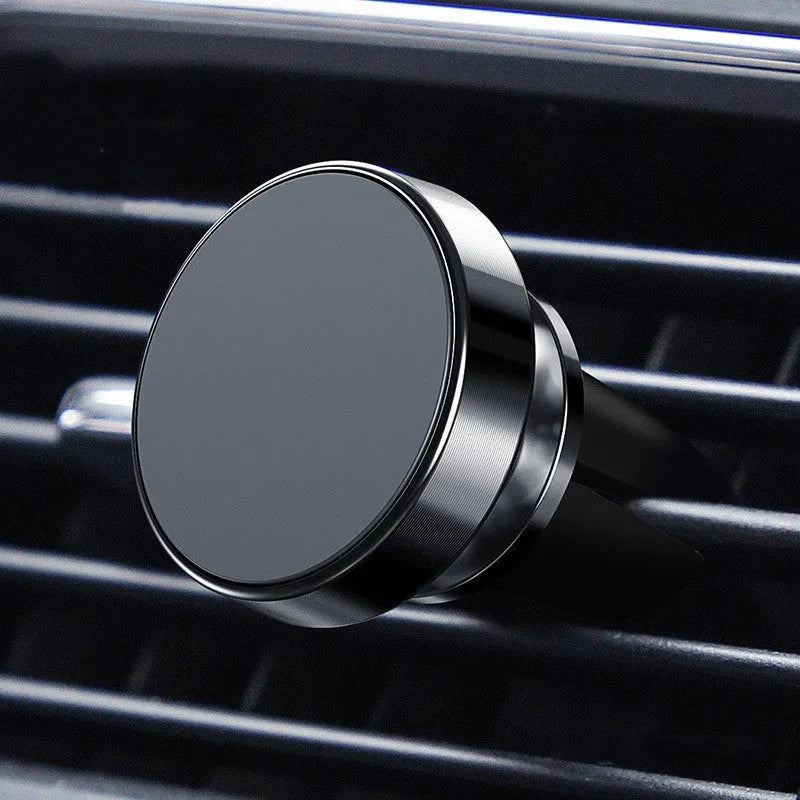 Aluminium magnetic car phone holder with CD texture in black, gold or silver colour options