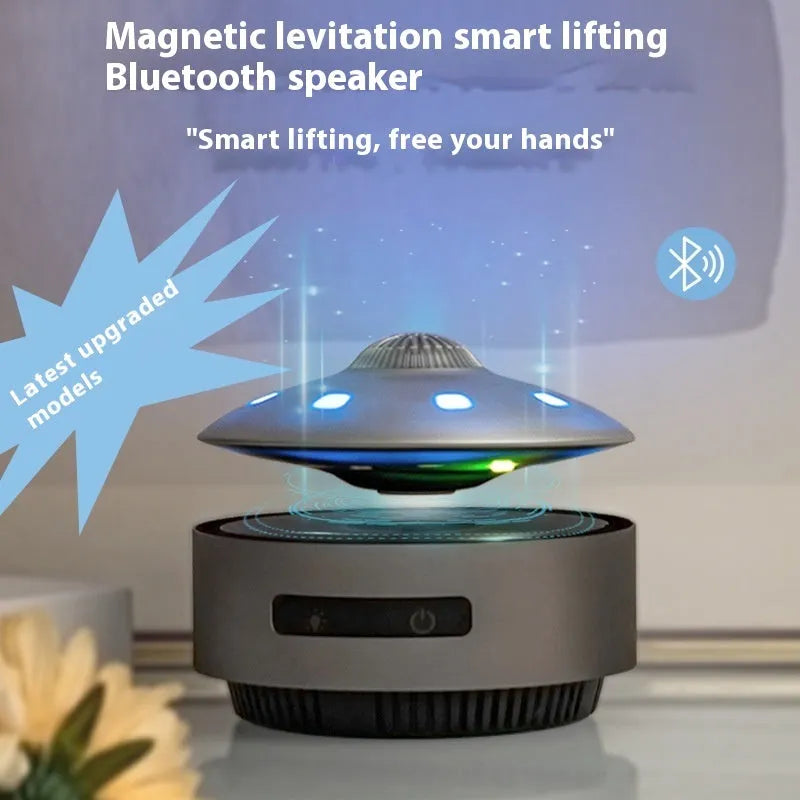 Automatic lifting magnetic levitation Bluetooth speaker in automatic lifting audio colour with floating display