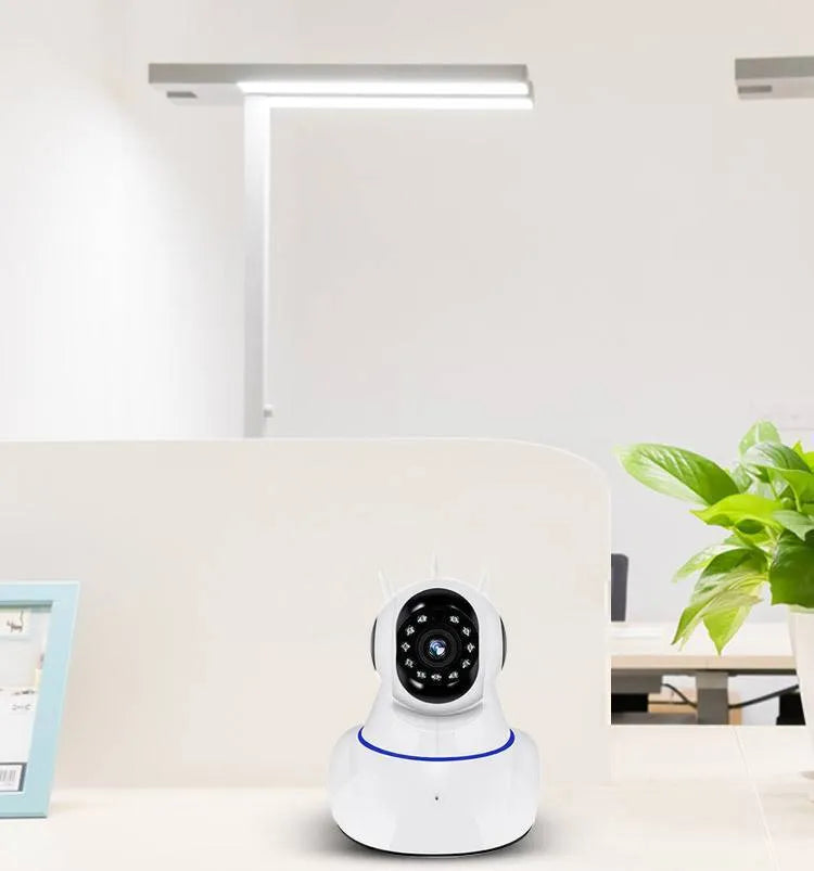 White dome style wireless security camera with 1 million pixel sensor for HD surveillance