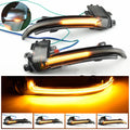 Dynamic LED mirror turn signal indicators for Audi A4 B8 and B8.5 models in black and white options