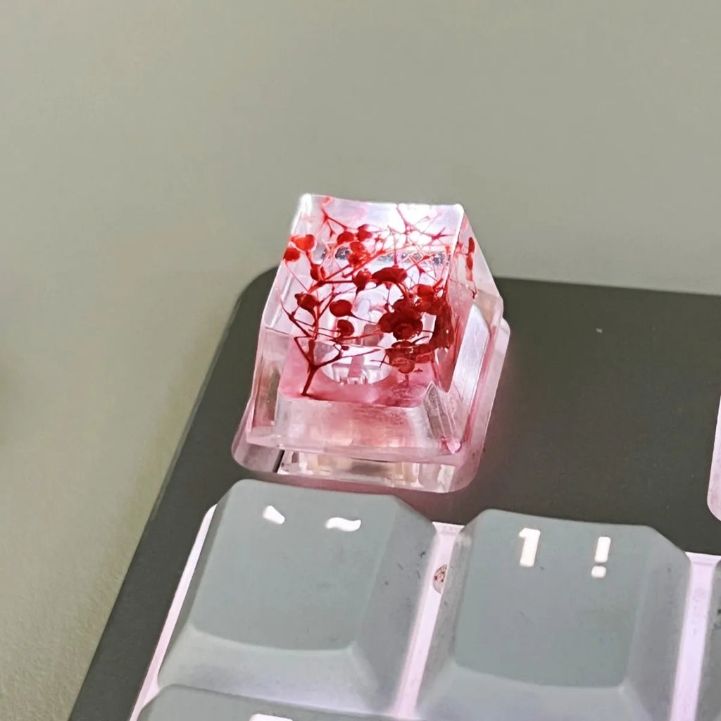 High transparency resin starry sky keycap for mechanical keyboards in multiple colour options