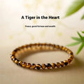 New Chinese style tigereye stone bracelet with geometric round bead design