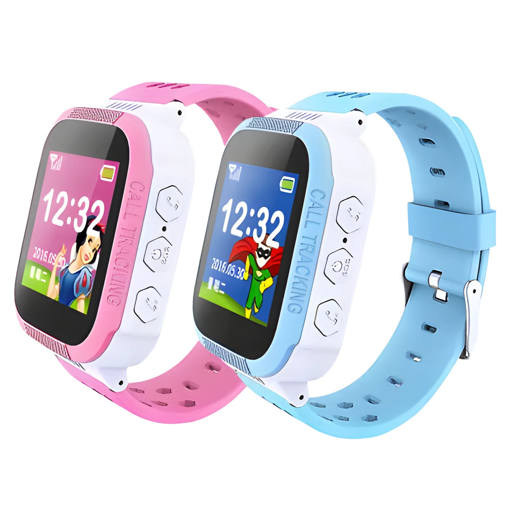 Blue and pink children's phone watch with 1.44-inch IPS screen