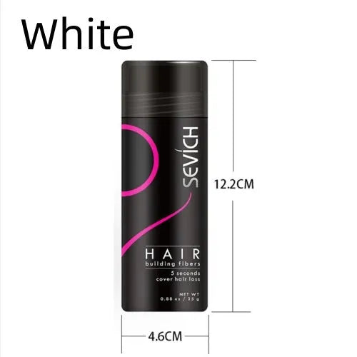 Hair thickening powder in multiple colour options with 12g and 25g sizes for thinning hair volume