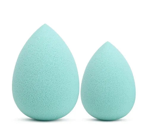 Latex water drop sponge puff in gourd shape for foundation application, available in multiple colours