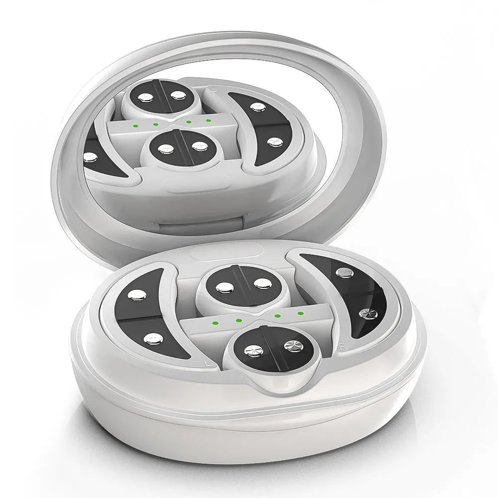 White wireless red light EMS eye and facial beauty massager device