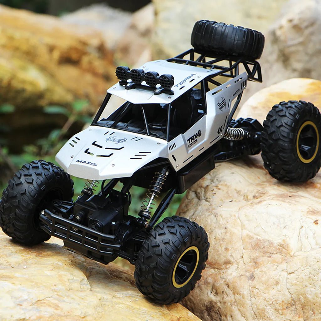 Large black 4WD remote control climbing car with 2.4G wireless controller