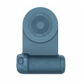 Black magnetic camera phone holder with rotatable tilt mechanism and ergonomic PU leather grip