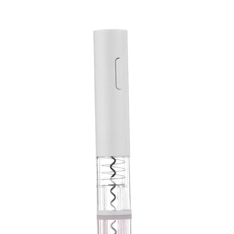 Electric wine opener with foil cutter in black, red or white colour with 23.5cm plastic body