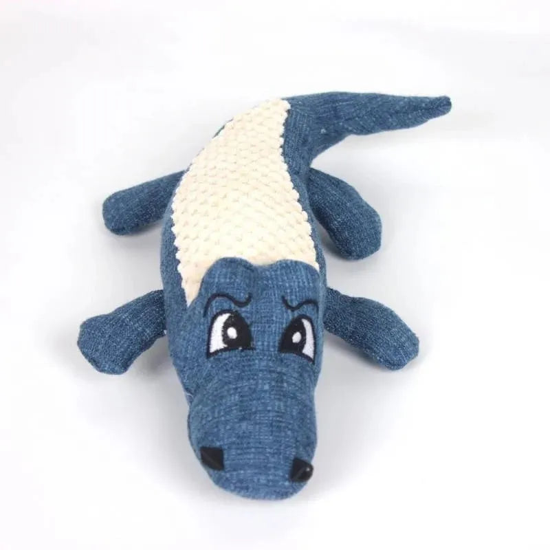 Blue, green and red corn grid pattern pet plush toys with biting sound mechanism