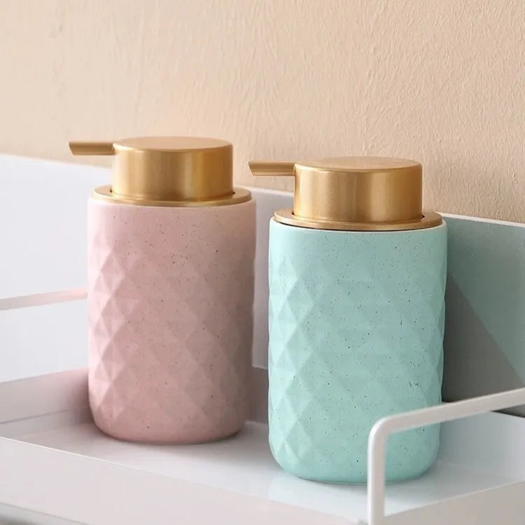 Foam pump dispenser for facial cleansers with large pump head in multiple colour options