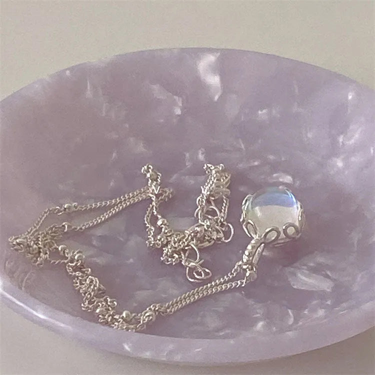 925 sterling silver geometric pendant necklace with adjustable curb chain for women