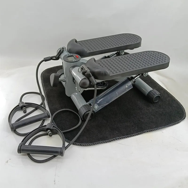 Silver grey hydraulic resistance mini treadmill for waist slimming exercises