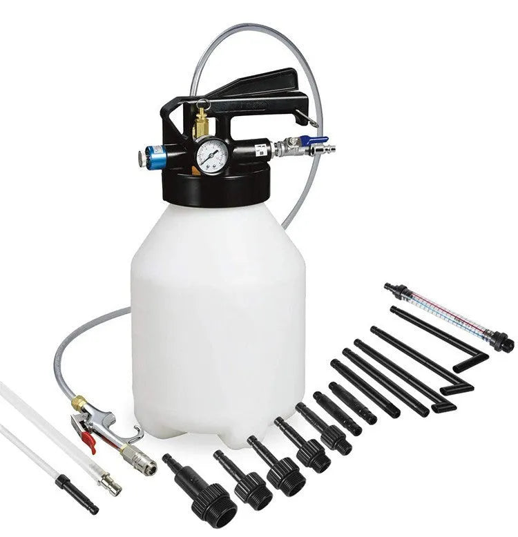 Pneumatic automatic transmission oil changer machine with tank oil filler