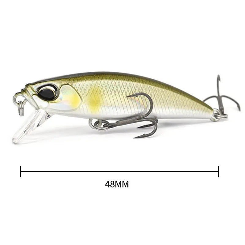 48mm submerged Mino fishing lure for mandarin fish and snakehead in multiple colour options