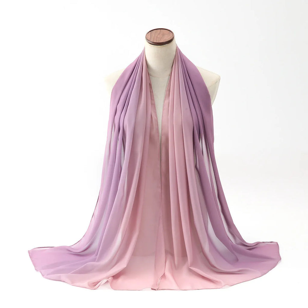 Long lightweight chiffon women's scarf with bubble towel texture in multiple colours.