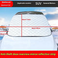 Aluminium foil winter car cover for SUV with reflective edges and magnets