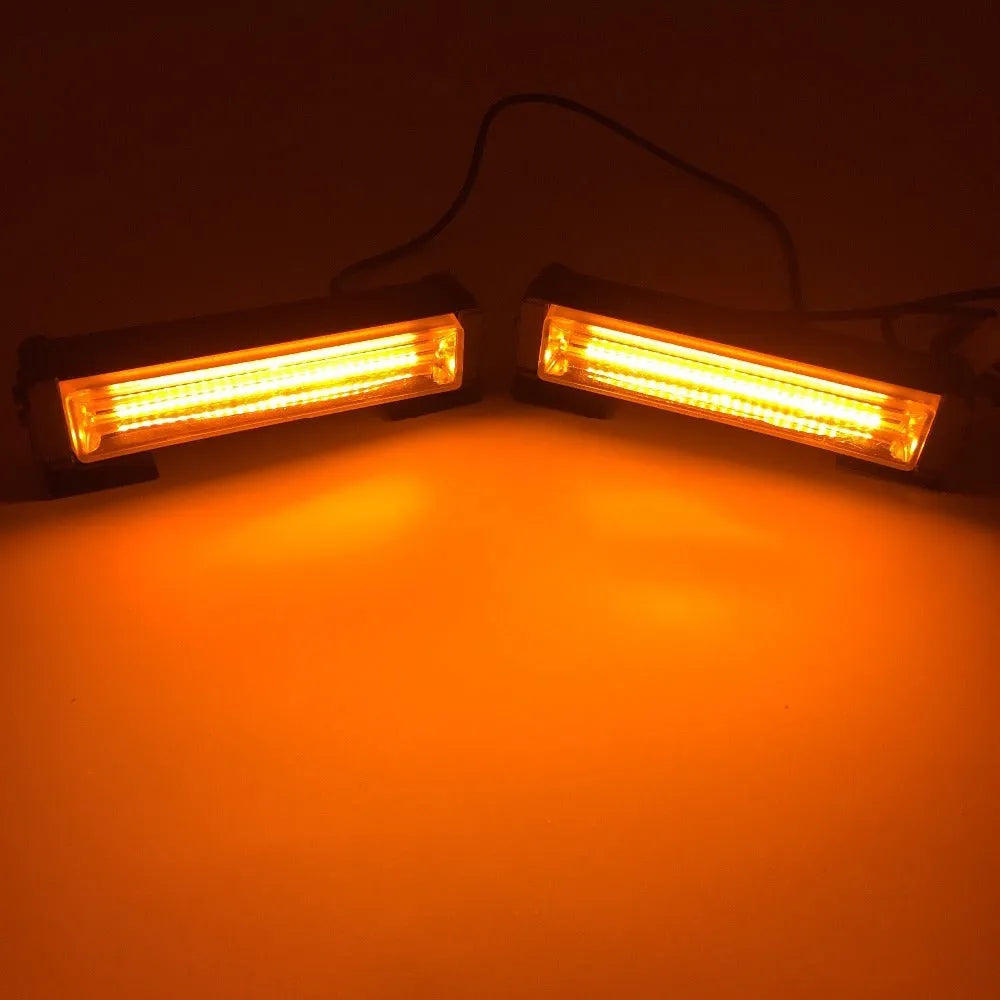 Yellow strobe warning light with aluminium alloy housing and 160mm diameter