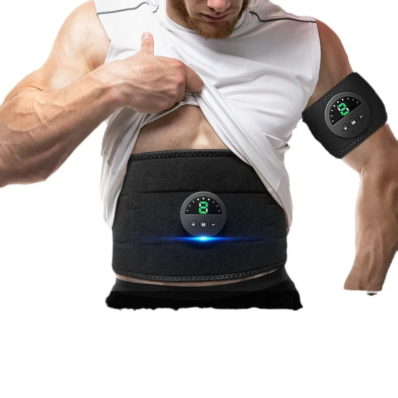 Electronic slimming belt with LCD display screen and adjustable 120cm belt for waist training
