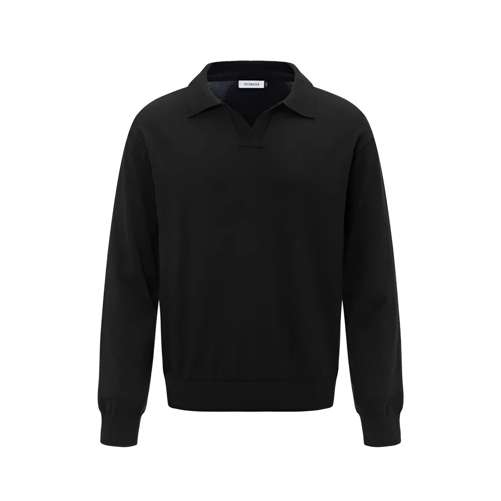Men's loose fit acrylic blend pullover sweater in beige, black, and dark grey colours
